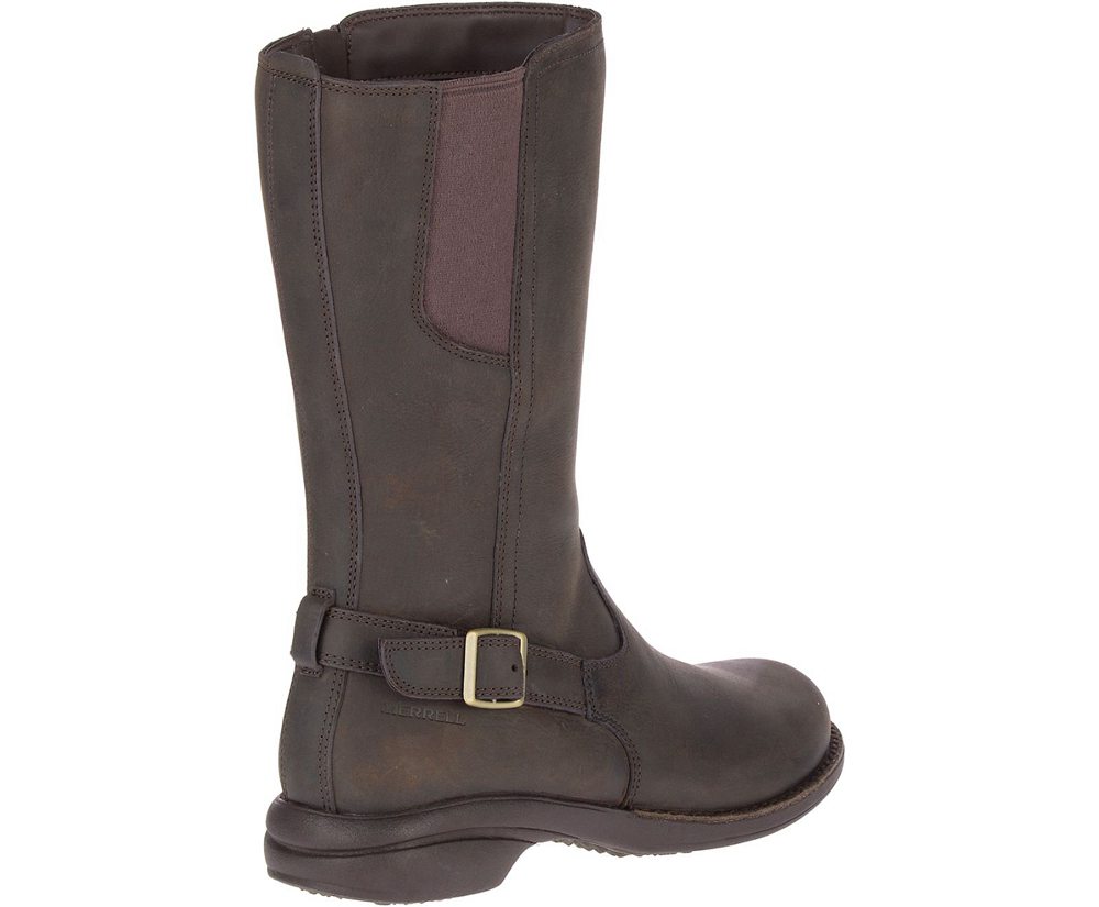 Merrell Boots Brown - Andover Peak Waterproof - Womens 34CQPIJBY